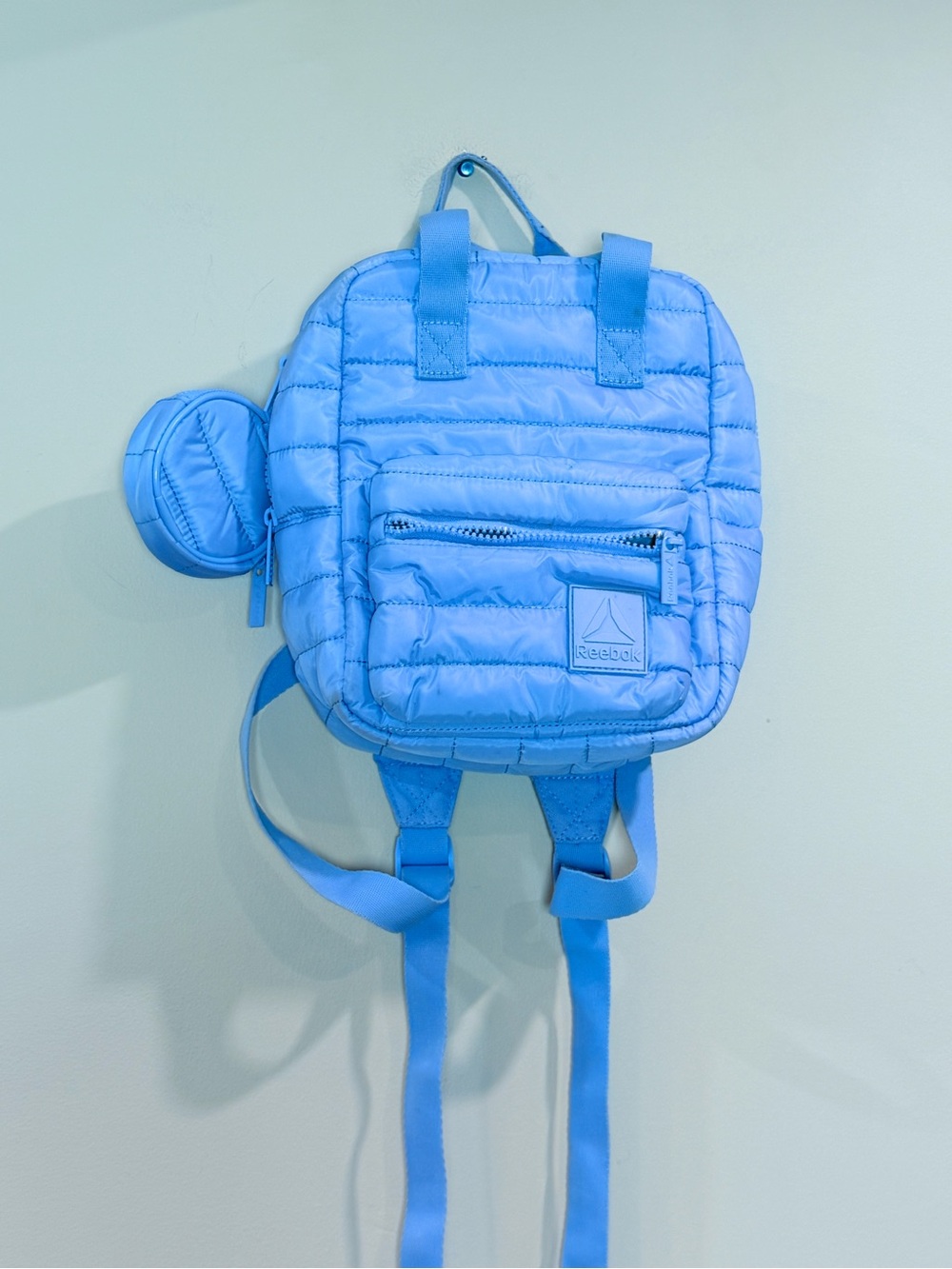 🔥Reebok Kids Light Purple Quilted Mini Backpack with Coin Pouch EC🔥